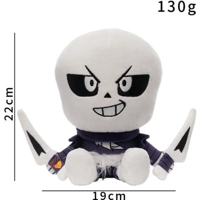 Nouvelle Peluche Undertale Cross Sans XTale Underverse AU Personnage de Dessin Animé Poupée en Peluche Cadeau de Collection Pour les Fans white