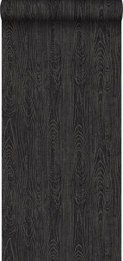 Origin Wallcoverings behang houten planken met nerf zwart - 347558 - 53 cm x 10,05 m