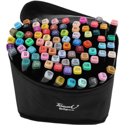 Alcohol Markers Dubbelpuntige Kunstmarker Set voor Kinderen Kunstenaar Volwassenen Kleuren Illustraties 120 80 Colors gray