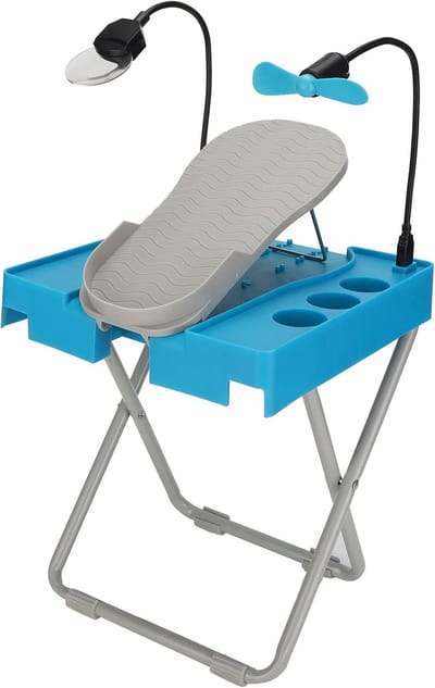 Voetensteun Pedicure - Verstelbare Stand - Professionele Verzorging - Met Vergrootglas - 34x25x6 cm