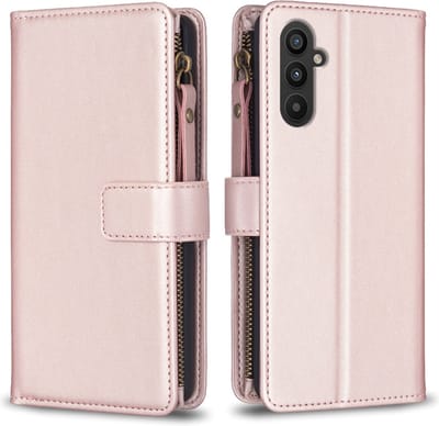 9 Pas - Portemonnee Etui Hoes geschikt voor Samsung Galaxy A24- A25 - Roze