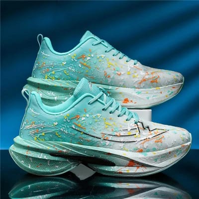 Nieuw   Carbon Plaat Luchtkussen Herenschoenen Ademend Lichtgewicht  Comfortabel Atletisch Antislip Lichtgewicht Rebound Hardloopschoenen 44 turquoise