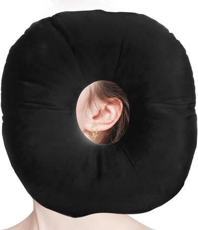 Comfortabel Piercing Kussen met Gat voor Slaap en Herstel, Ideaal voor Oorbellen en Neuspiercings
