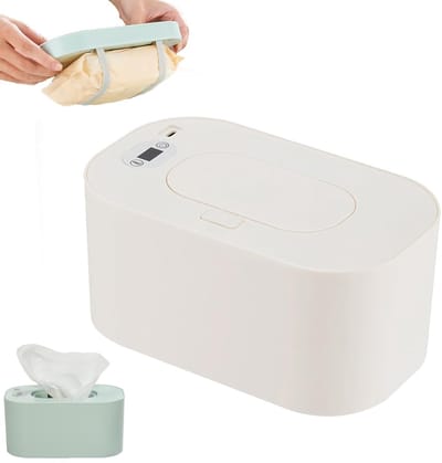 Babydoekjes verwarmer - Vochtige Doekjes Verwarmer - Billendoekjesdoos - 3 Warmtestanden & snel verwamer - Nachtlampfunctie - Kinderslot - Wit
