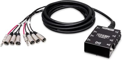 Multicore Kabel met 6 XLR Ingangen en 2 Jack Uitgangen - Sub Snake Kabel 6,1 Meter