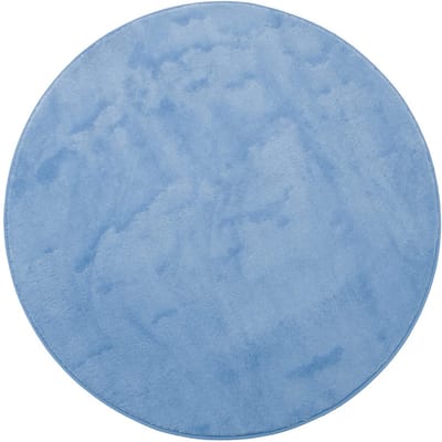 Badtapijt, rond, 110 cm diameter, RIO PREMIUM, blauw, 100000-110000-50