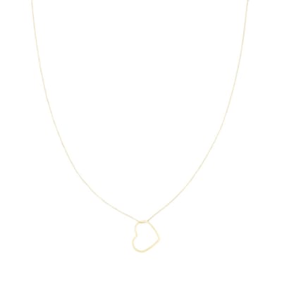 OOZOO Jewellery - Goudkleurige ketting met een hart - SN-2049