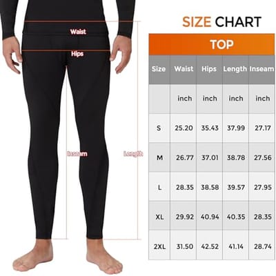 Heren Thermo Ondergoed Set - Lange Onderbroeken Compressie Leggings Basislaag
