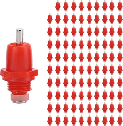 Kippen Drinknippels - Automatische Waterers - Pluimvee Wateren - 360 Graden Besproeiing - 100 Stuks - Zilver