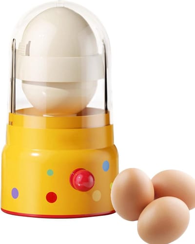 Eigeel mixer - Ei shaker - Mengen van eieren - Handmatig trekapparaat - 9 x 9 x 9 cm - Geel