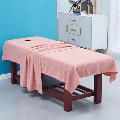 Massagetafel Hoes - Behandeltafel Overtrek - Salon Comfort - Met Gezichtsuitsparing - 200x100cm - Roze