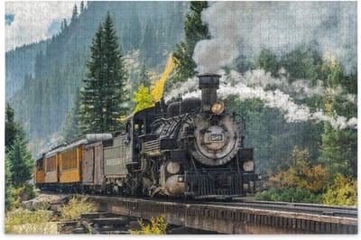 Legpuzzel Trein - Puzzel Volwassenen Kinderen - Ontspannen Vrije Tijd - 1000 Stukjes Uniek - 29.5 x 19.7 Inch - Multi