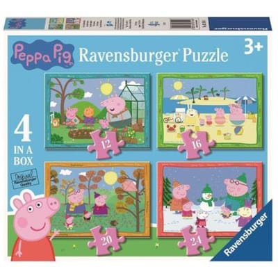Ravensburger puzzel Peppa Pig: 4 seizoenen - 12+16+20+24 stukjes