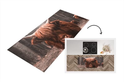 Keukenloper - Loper keuken - Hooglander - Bos - Dieren - 120x50 cm - Keukenloper vinyl