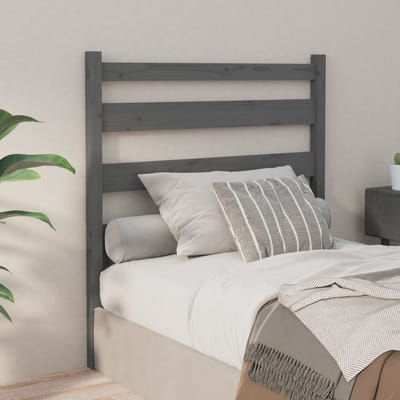 vidaXL - Hoofdbord - 96x4x100 - cm - massief - grenenhout - grijs