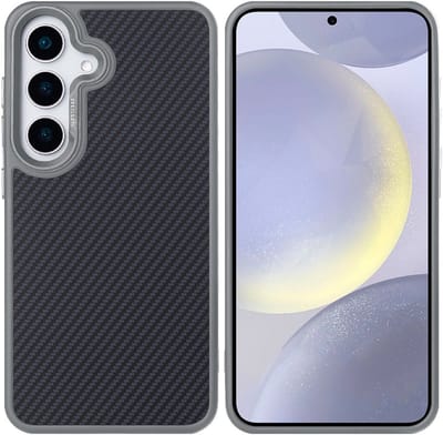 Rixus Mag Carbon With MagSafe For Samsung Galaxy S25 Titanium Grey