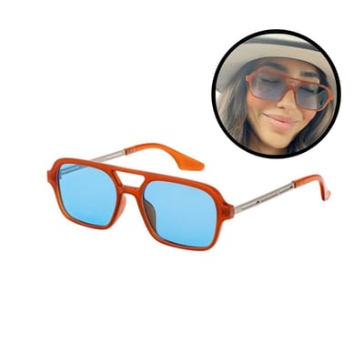Flipflop Club® Nitro Zonnebril - Oranje Montuur met Blauwe Lenzen - Unisex Stijlvolle Zonnebril - Koningsdag - UV400 Bescherming