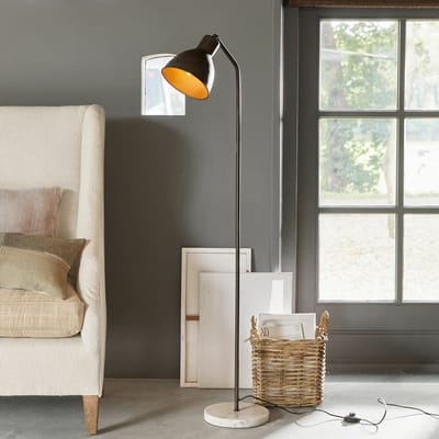 LOBERON Vloerlamp Mockville zwart/wit