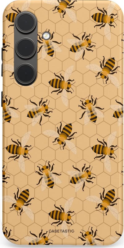 Casetastic Hoesje Geschikt voor Samsung S24 Plus - Stijlvolle Beschermende Duo-layer Case - Zomer Bijen Look