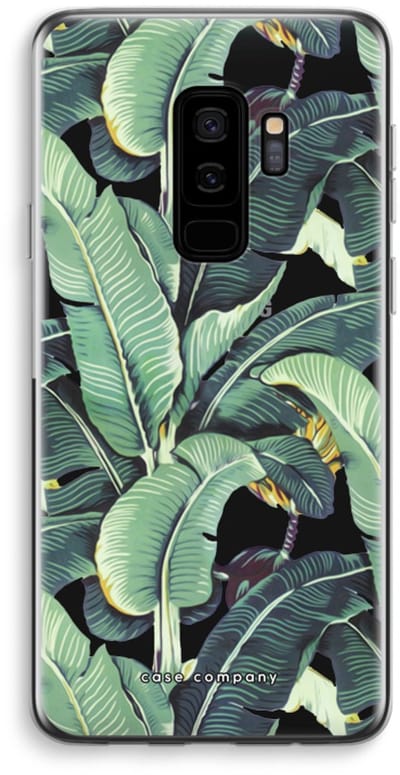 Case Company® - Hoesje geschikt voor Samsung Galaxy S9 Plus hoesje - Bananenbladeren - Soft Cover Telefoonhoesje - Bescherming aan alle Kanten en Schermrand