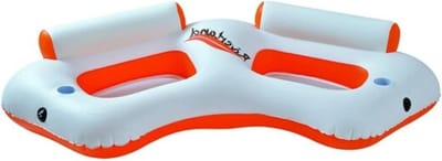 Opblaasbare Dubbele Bank - Zwembank Luchtbank - Ontspannen in Water - Met Rugleuningen - 216 x 104 x 48 cm