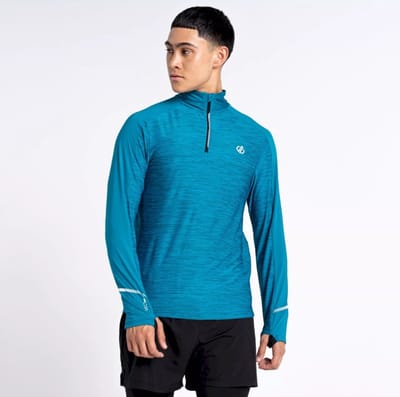 Dare2B Heren Power Up II Long Sleeve FjrdBlu/Glfs Maat M