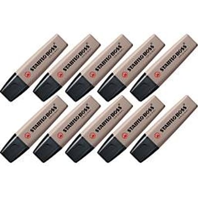 Markeerstift STABILO® BOSS Original NatureCOLORS, wigvormige punt, lichtecht, sneldrogend, warmgrijs, 10 stuks