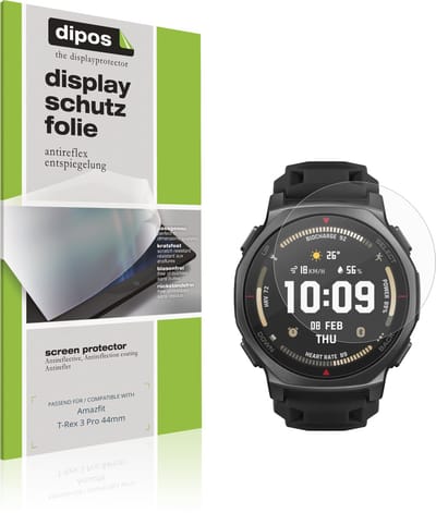 dipos – 6x Matte Beschermfolie geschikt voor Amazfit T-Rex 3 Pro 44mm | Krasbestendige & antireflecterende Screenprotector Ultra-Thin