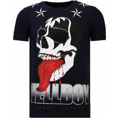 Local Fanatic Hellboy rhinestone t-shirt