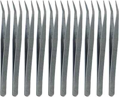 Pincetten Set - Sieradengereedschap - Hobby Projecten - Roestvrij Staal - 10 Stuks - Zilverkleurig