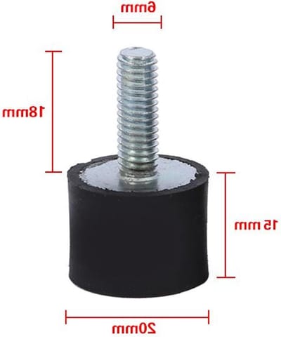 Rubber Fasteners 4pcs M6 - Anti-vibratie Isolatoren, Schokabsorber en Geluidsdempers voor Coils