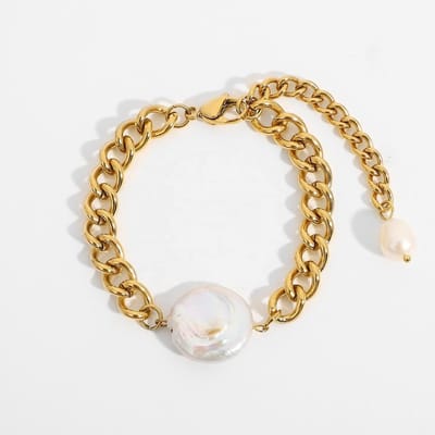 Zoetwaterparel & Schakelarmband – Verfijnd Design | Twinolo