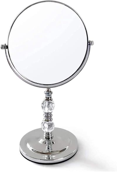 Make-up Spiegel - Kaptafel Spiegel - Dagelijkse Verzorging - 360 Graden Rotatie - 20cm Diameter Spiegel - Zilver