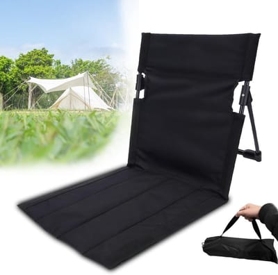 Thijox - Opvouwbare Strandstoel met Rugleuning - Draagbare Vloerstoel en Meditatiestoel - Lichtgewicht Klapkussen voor Strand, Camping, Tuin en Stadio