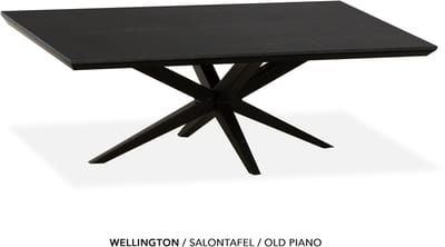 Maxfurn - Zeer krasvaste salontafel met verjongde rand | Kleur: Old piano | 135x67cm