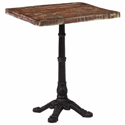 vidaXL - Bistrotafel - 60x60x76 - cm - massief - gerecycled - hout