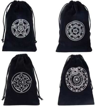 Allecto - Opbergzakken - Tarot - Cadeauzakjes - Zwart - Fluweel