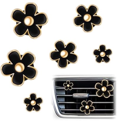 6 Stuks Auto Luchtverfrissers Vent Clip - Schattige Bloemvormige Accessoires voor een Frisse Auto