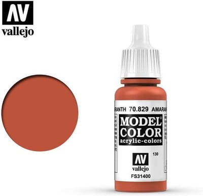 Vallejo Hobbyverf Acrylverf - 70829 Model Color Amarantha Red - Acryl Verf flesje - 17 ml