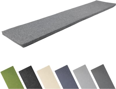 Garronda Bankkussen 200x40 cm – 4 cm dik – Waterafstotend & UV-bestendig – Grijs GD-AM-Dino