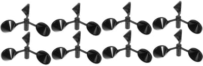 Windvaan Ventilatorbladen - Windmeter Bekers - Wind Meten - 3-Kops Ontwerp - 15 x 15 x 24.8 cm - Zwart