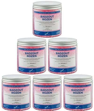 Claudius Badzout Rozen - 300 gram - Pot met aluminium deksel - Set van 6 stuks