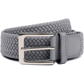 Suitable Geweven Riem Donkergrijs - Maat 95 - Dames en Heren - Elastisch gevlochten stretch riem - 3,5cm breed - Riem gevlochten