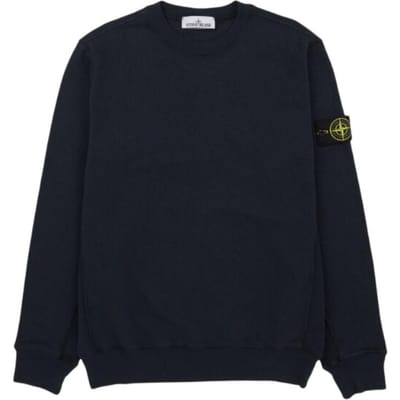 Sweatshirt à col rond et manches longues avec logo Stone Island pour homme Bleu Marine K1S1561000-20S0060-V0020 L black