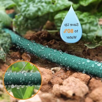 Soaker Hose Set voor Effectieve Drip Irrigation, Leaky Tube en Porous Hose voor Tuinbedden, Groenten en Kassen - Ideaal voor Waterbesparing en Groei