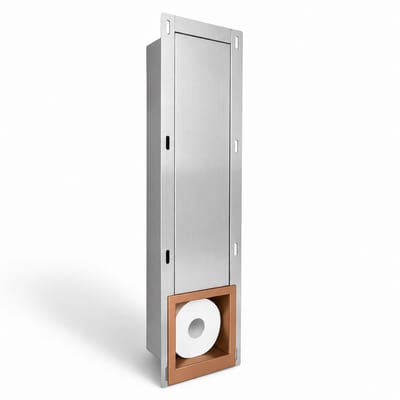 EAVY - Inbouw Toilet Rolhouder Koper - Reserverolhouder - Inbouwnis