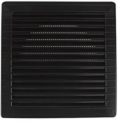 Ventilatierooster vierkant 100 120 125 150 mm met insectenbescherming en kunststofmontageplaat