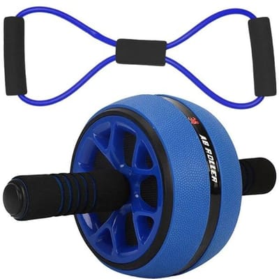 Abdominale Roller Oefenwiel Fitnessapparatuur Dempende Roller Voor Armen Rug Buik Core Trainer Lichaamsvorm Trainingsbenodigdheden blue
