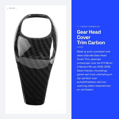 Dailygoods- Gear Head Cover - Hoogwaardige ABS - Ergonomisch Ontwerp - Antislip - Zelfklevend - Schokbestendig - Elegant Afwerking - Interieur Trim