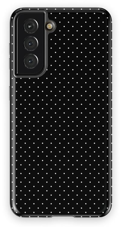 Micro Dots Tough Hoesje Samsung Galaxy S21 | Geschikt Voor Mag | Stippen Motief Backcover Samsung Galaxy S21 Mono Chic